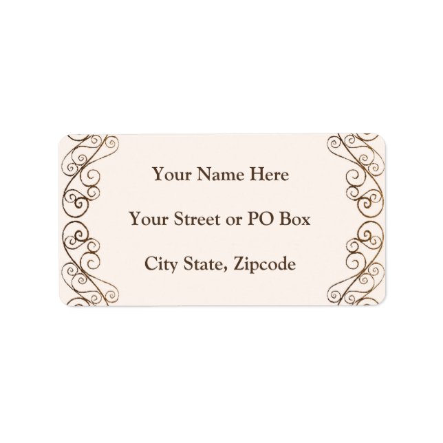 Antique Wedding Label (Front)