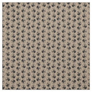 Antique Western Horse Head Emblems CUSTOM BG COLOR Fabric