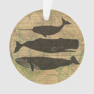 Antique Whale Nautical Vintage Ocean Sea Life Ornament