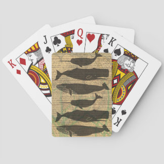 Antique Whale Nautical Vintage Ocean Sea Life Playing Cards