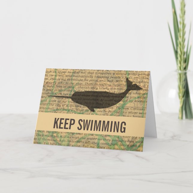  Antique Whale Nautical: Vintage Sea Life  Card (Front)