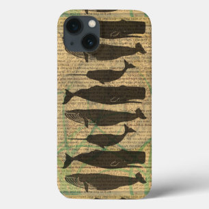  Antique Whale Nautical: Vintage Sea Life  iPhone 13 Case