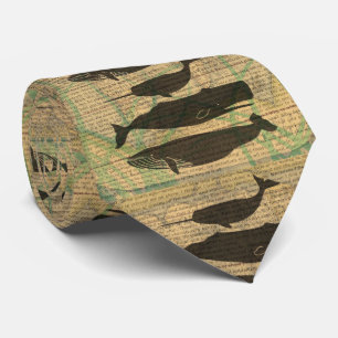 Antique Whale Nautical: Vintage Sea Life Tie