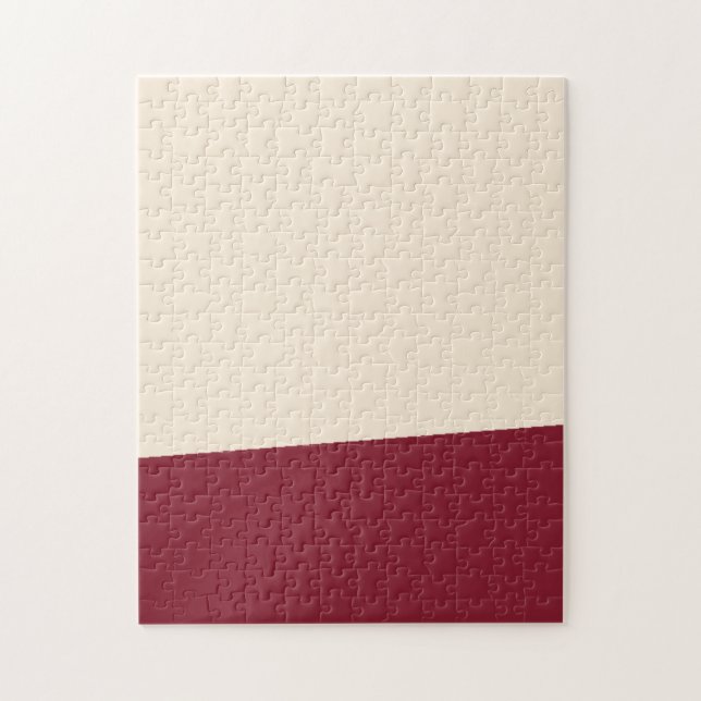 Antique White and Antique Ruby Solid Colours Jigsaw Puzzle (Vertical)