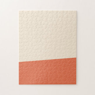 Antique White and Burnt Sienna Solid Colours Jigsaw Puzzle