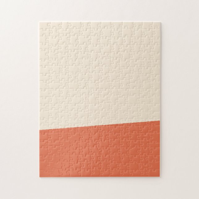 Antique White and Burnt Sienna Solid Colours Jigsaw Puzzle (Vertical)