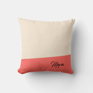 Antique White and Pastel Red Cushion