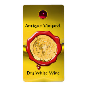 ANTIQUE WHITE GRAPE WINE RED WAX SEAL