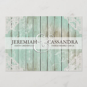 Antique White Lace Wedding Invitation