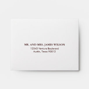 Antique White  Lace Wedding RSVP Envelope