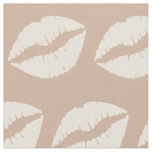 Antique White Lips Fabric