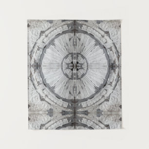 Antique White Quarter Circle Ceiling Tile Tapestry