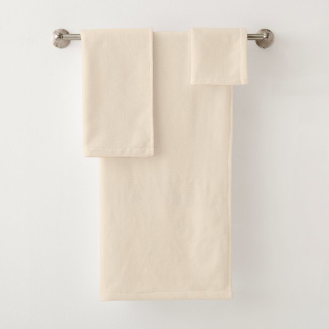 Antique White Solid Colour Bath Towel Set (Insitu)