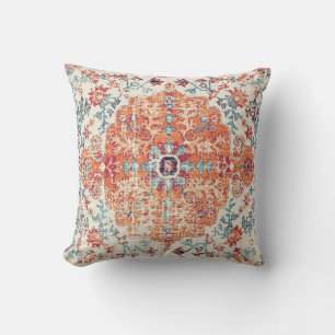 Antique White Terracotta Oriental Persian Rug  Cushion