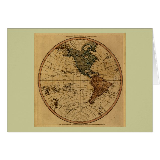 Antique William Faden 1786 Western Hemisphere Map (Front Horizontal)