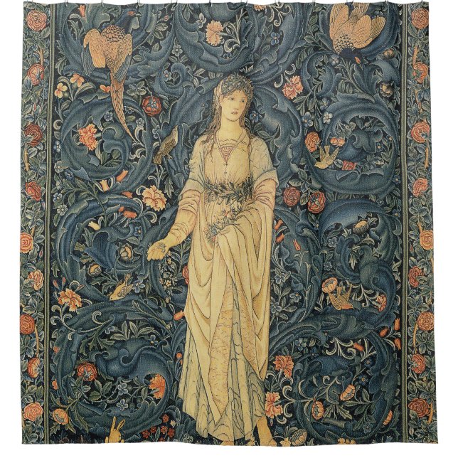 Antique William Morris Flora Shower Curtain (Front)