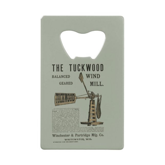 Antique Wind Mill The Tuckwood Whitewater Wis 1889 (Front)