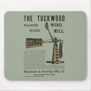 Antique Wind Mill The Tuckwood Whitewater Wis 1889 Mouse Mat
