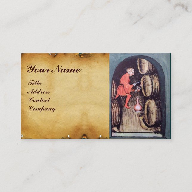 ANTIQUE WINE CELLAR  MONOGRAM BUSINESS CARD (Front)