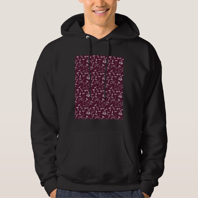 Antique Wine Corkscrews Graphic Hoodie (Front)