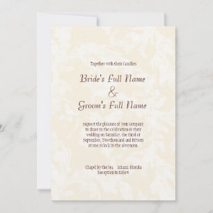 Antique Wine Glasses - Cream Wedding Invitation