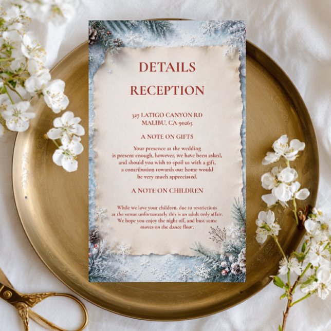 Antique Winter Parchment Enclosure Card (Creator Uploaded)