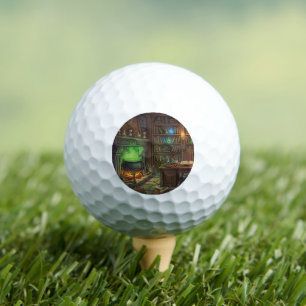 Antique Witch Wizard Home Studio Golf Balls