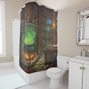 Antique Witch Wizard Home Studio Shower Curtain