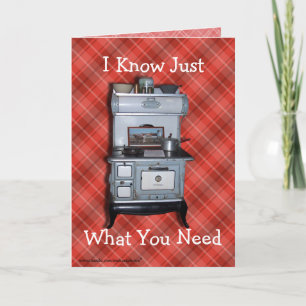 Antique Wood Cookstove 2-customise any occasion Card