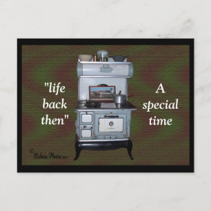 antique Wood Cookstove -3 Postcard- customise Postcard