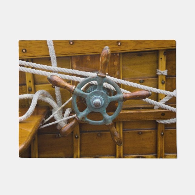 Antique Wooden Boat Doormat (Front)