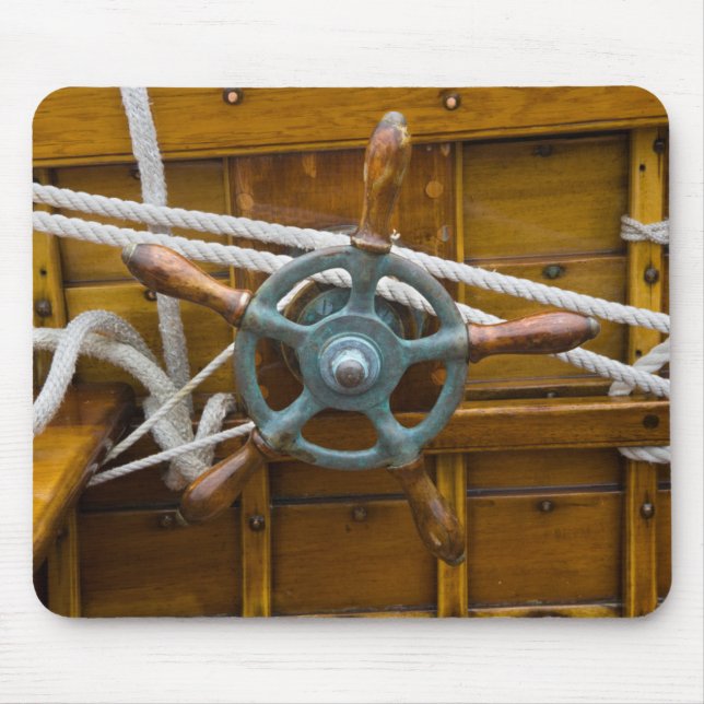 Antique Wooden Boat Mouse Mat (Front)