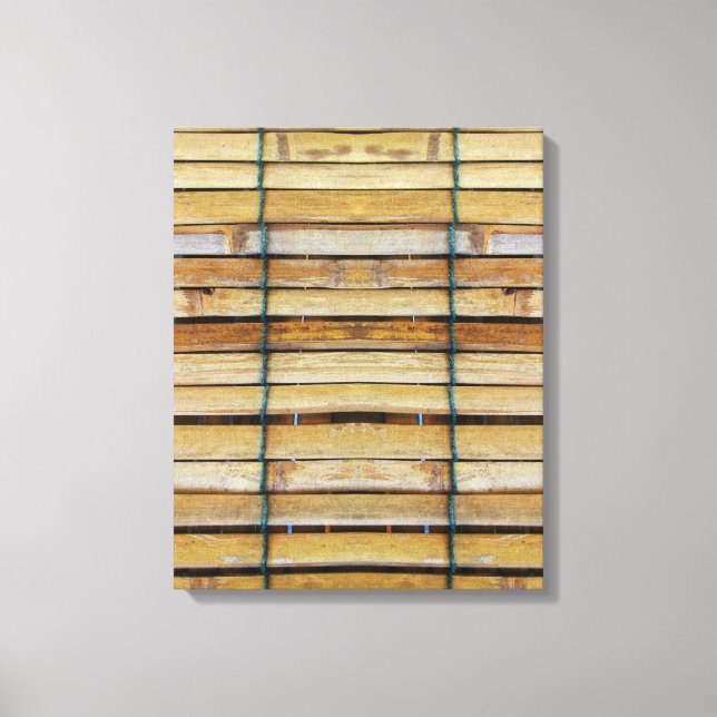 Antique Wooden Timber Wood Slats Canvas Print (Front)