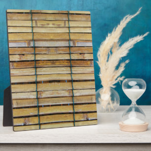 Antique Wooden Timber Wood Slats Plaque