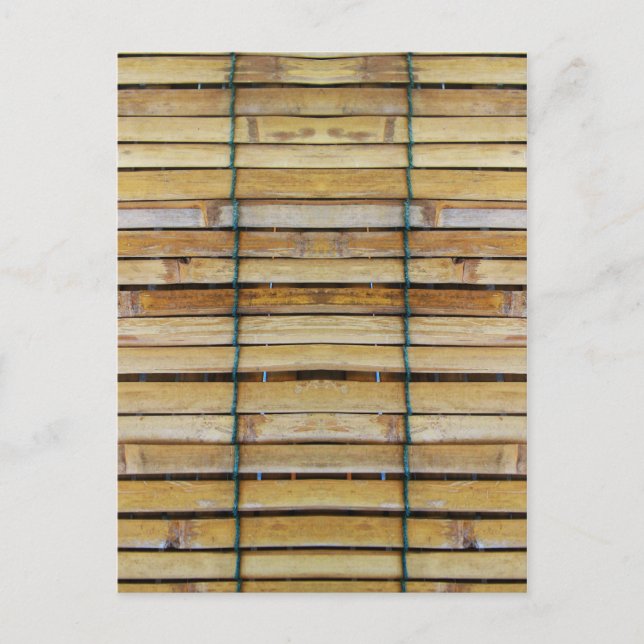 Antique Wooden Timber Wood Slats Postcard (Front)