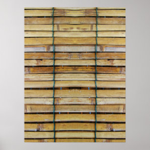 Antique Wooden Timber Wood Slats Poster