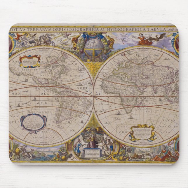 Antique World Map 2 Mouse Mat (Front)