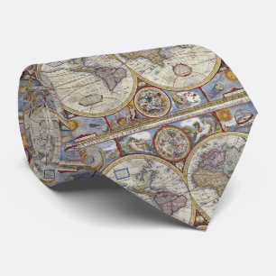 Antique World Map #3 Tie