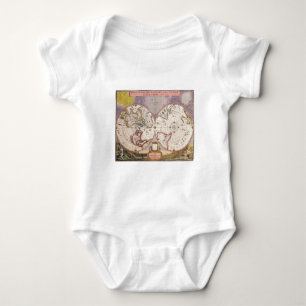 Antique World Map Baby Bodysuit