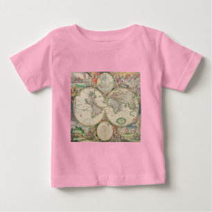 Antique World Map Baby T-Shirt