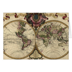 Antique World Map by Guillaume de L'Isle, 1720