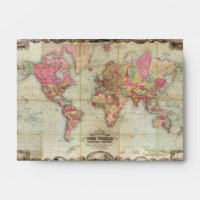 Antique World Map by John Colton, circa 1854