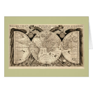 Antique World Map by Philipp Eckebrecht - 1630
