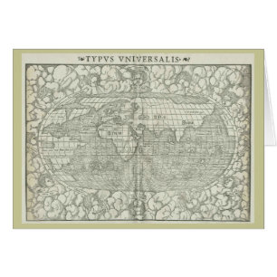 Antique World Map by Sebastian Münster circa 1560