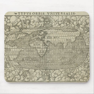 Antique World Map by Sebastian Münster circa 1560 Mouse Mat