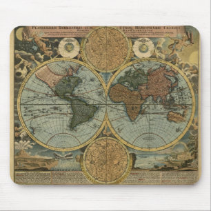 Antique World Map Collection Mouse Mat