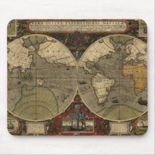 Antique World Map Collection Mouse Mat