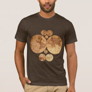 Antique World Map Historic Designs T-Shirt