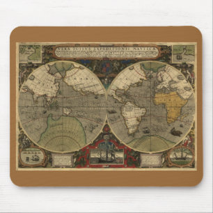 Antique World Map Mouse Mat