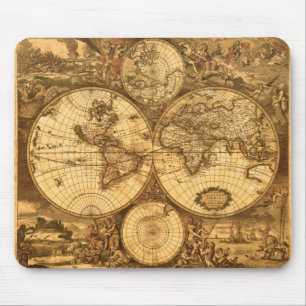 Antique World Map Mouse Mat
